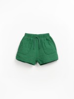 Cal��o de tecido com bolsos