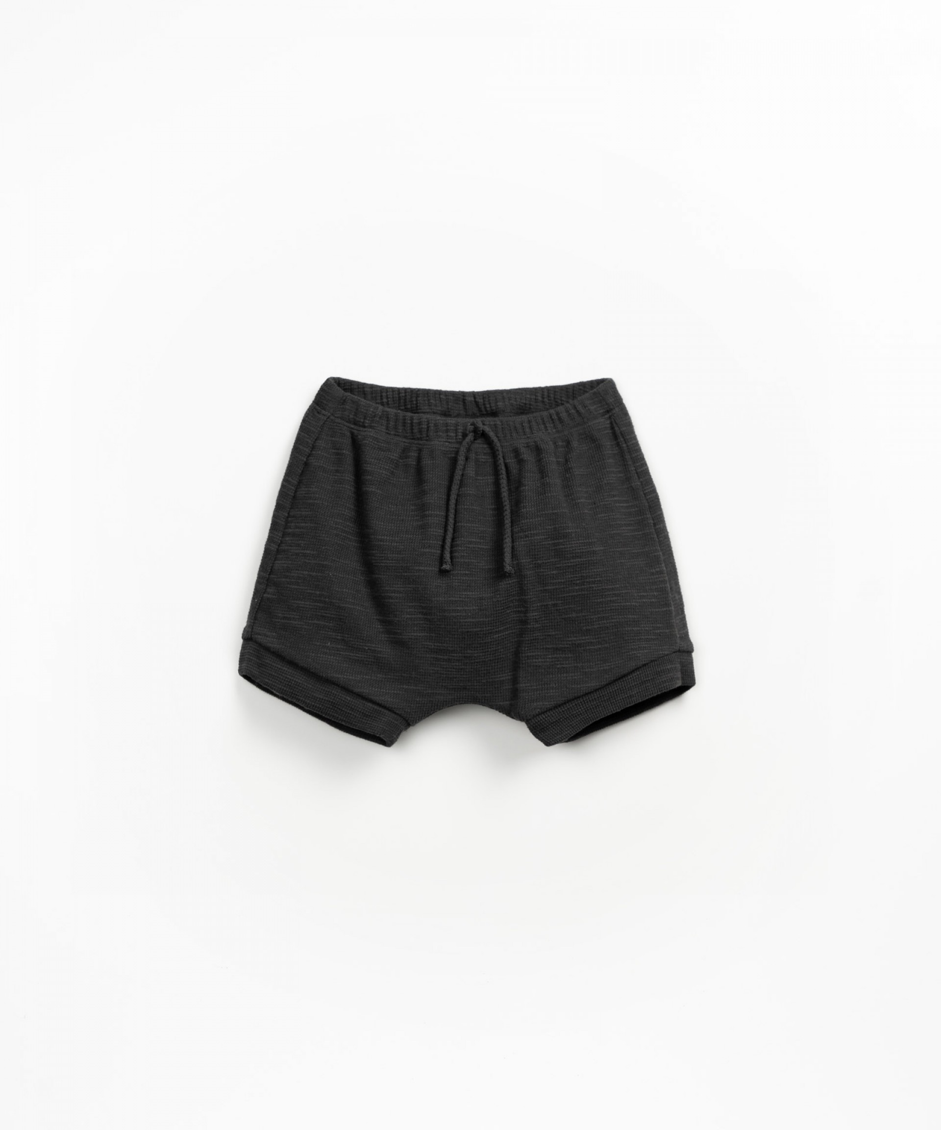 Jersey shorts with decorative drawstring