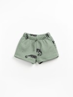 Pantal�n corto de punto con estampado de camaleones