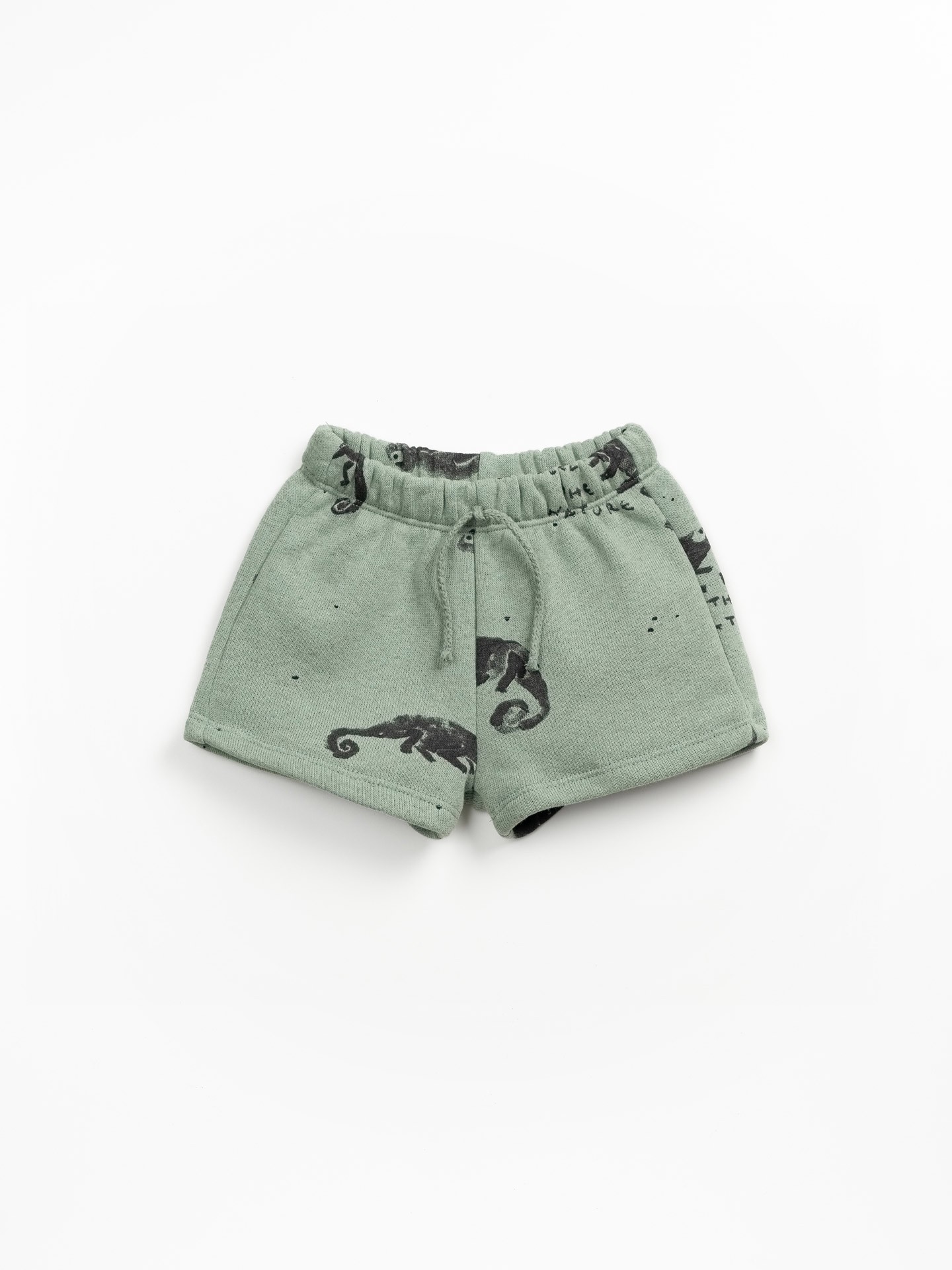 Pantalón corto de punto con estampado de camaleones