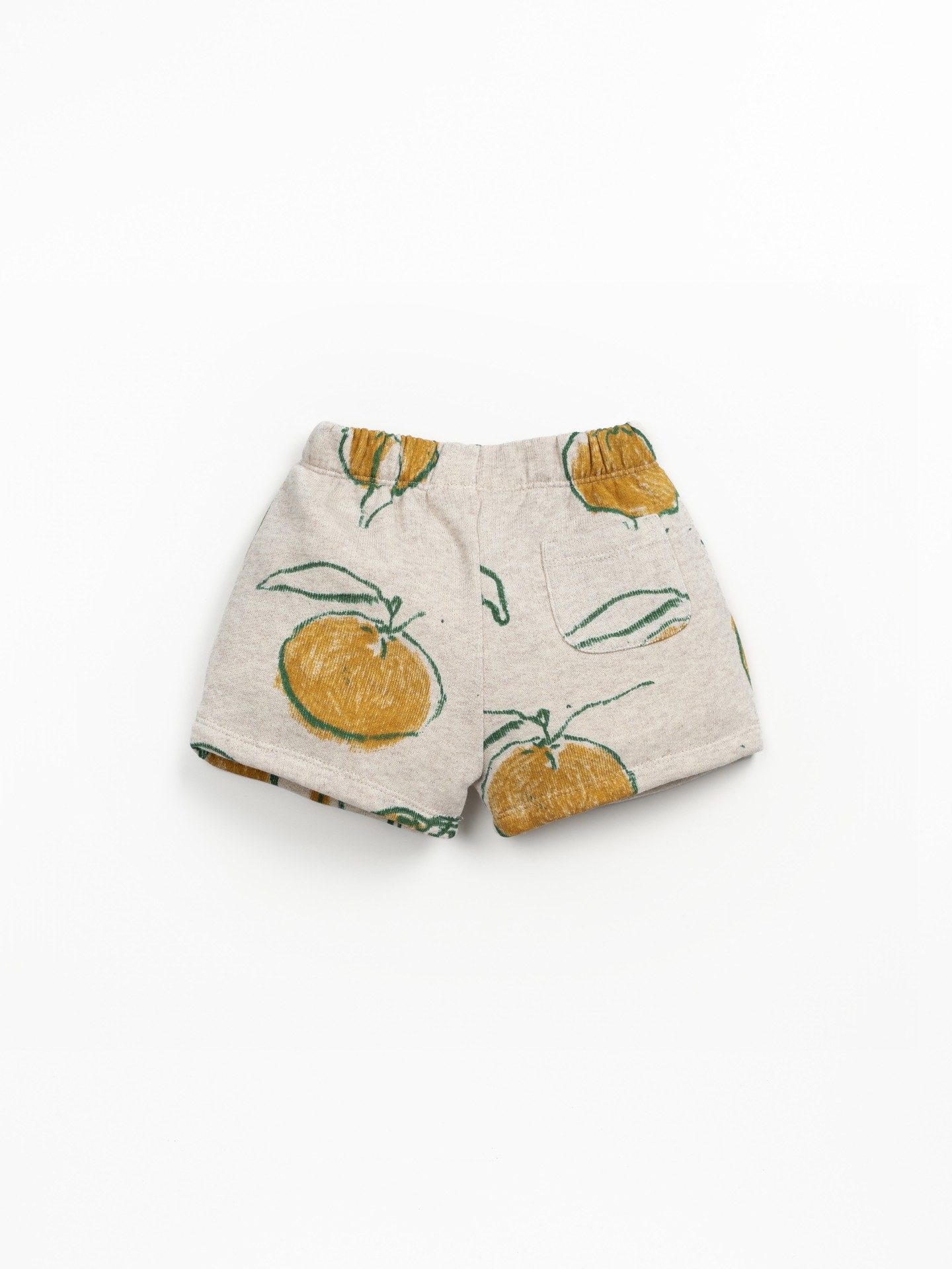 Calção de malha com estampado de laranjas