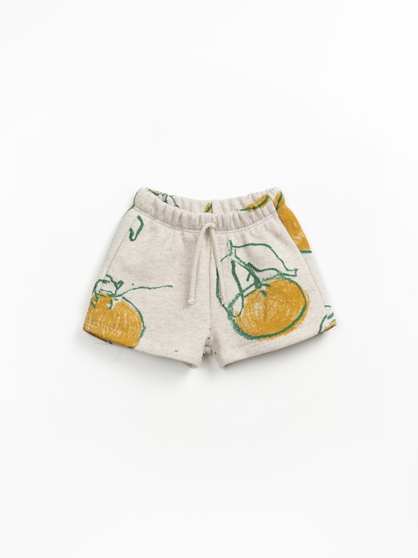 Calção de malha com estampado de laranjas