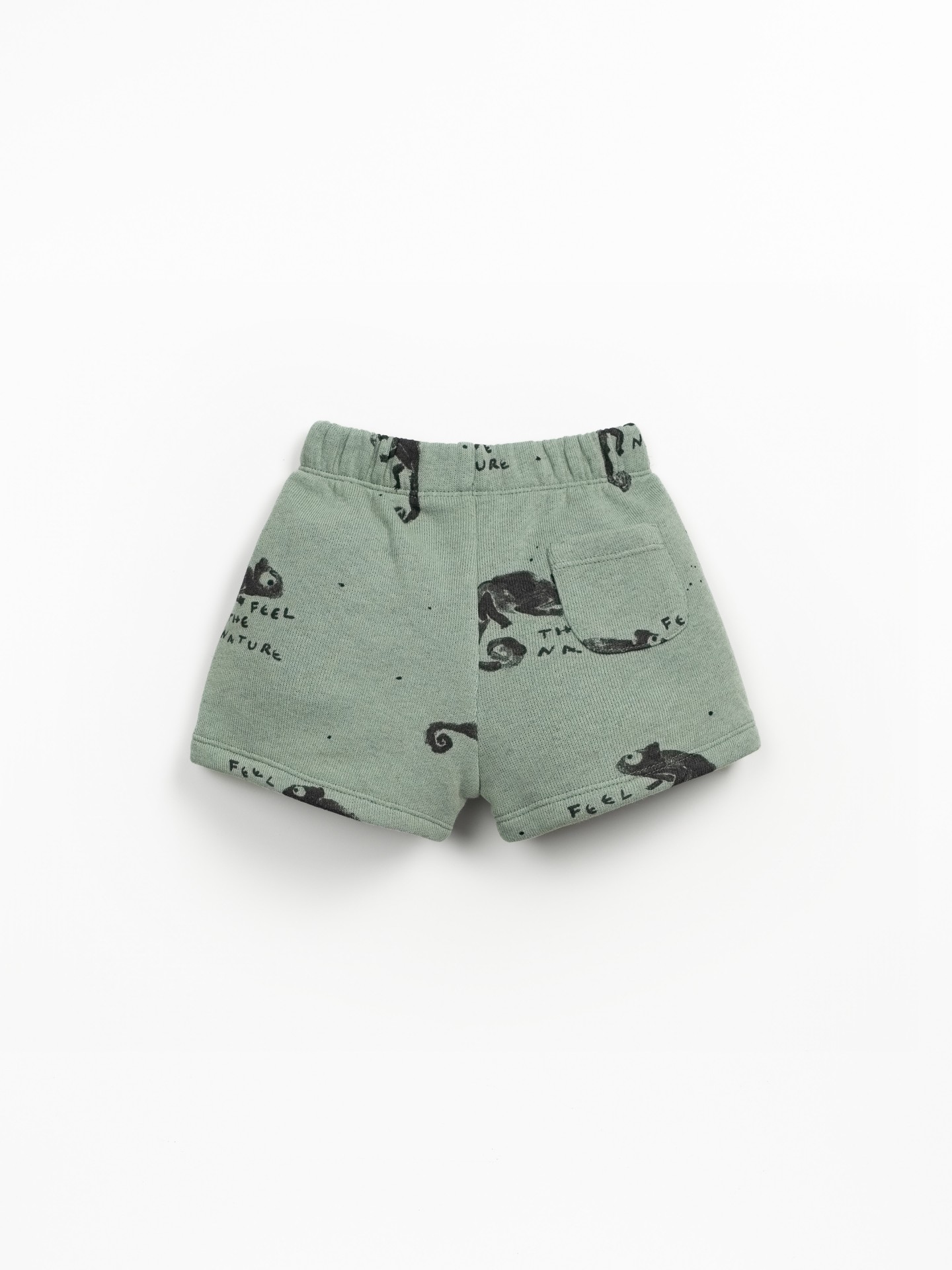 Pantalón corto de punto con estampado de camaleones