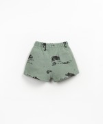 Pantaln corto con mezcla de algodn y fibras recicladas