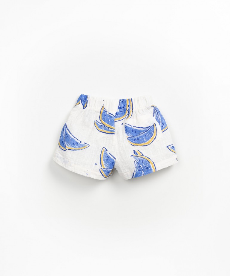 Calo de algodo orgnico com estampado de melancias