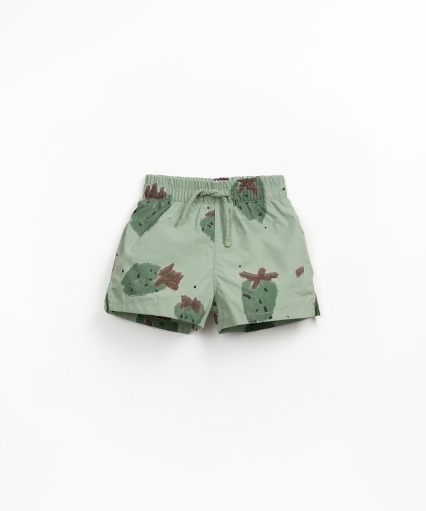 Swim shorts with strawberry print