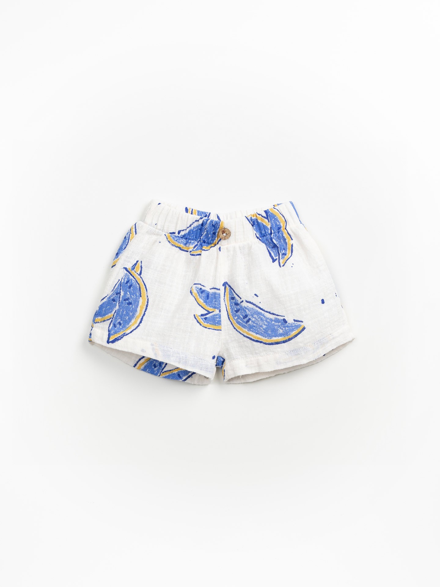 Pantalón corto de algodón orgánico con estampado de sandías