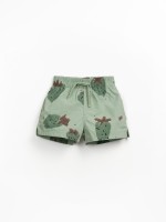 Swim shorts with strawberry print