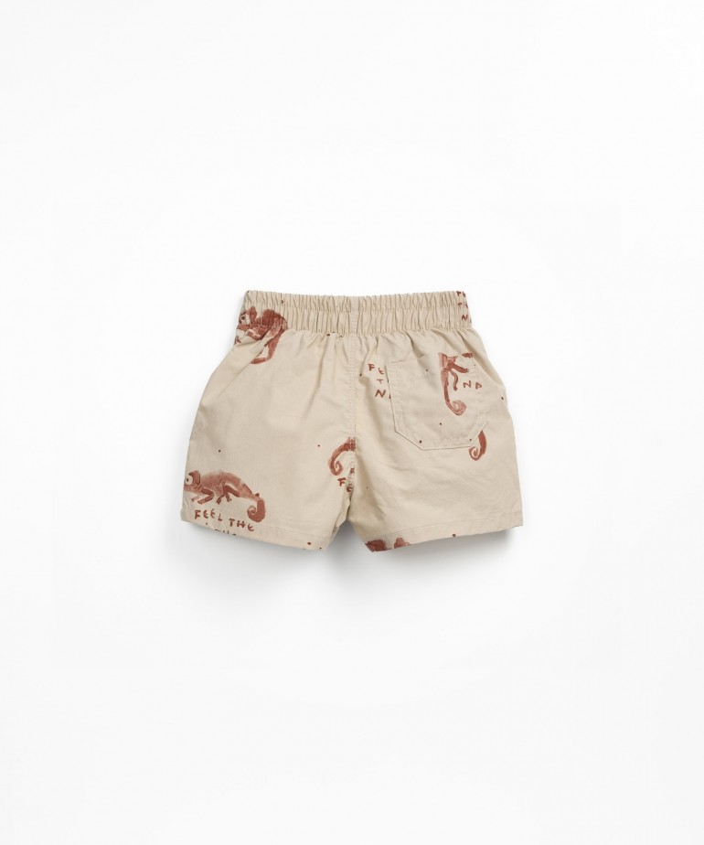 Cales de banho com estampado de camalees