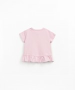 T-shirt with ruffle insert