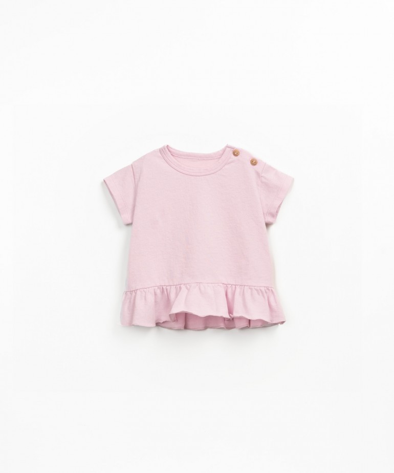 Flame knit t-shirt in organic and recycled cotton