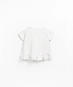T-shirt with ruffle insert