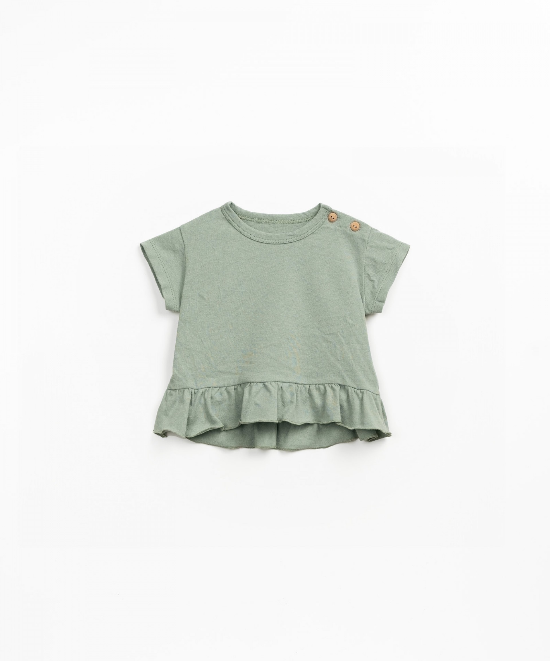 T-shirt with ruffle insert