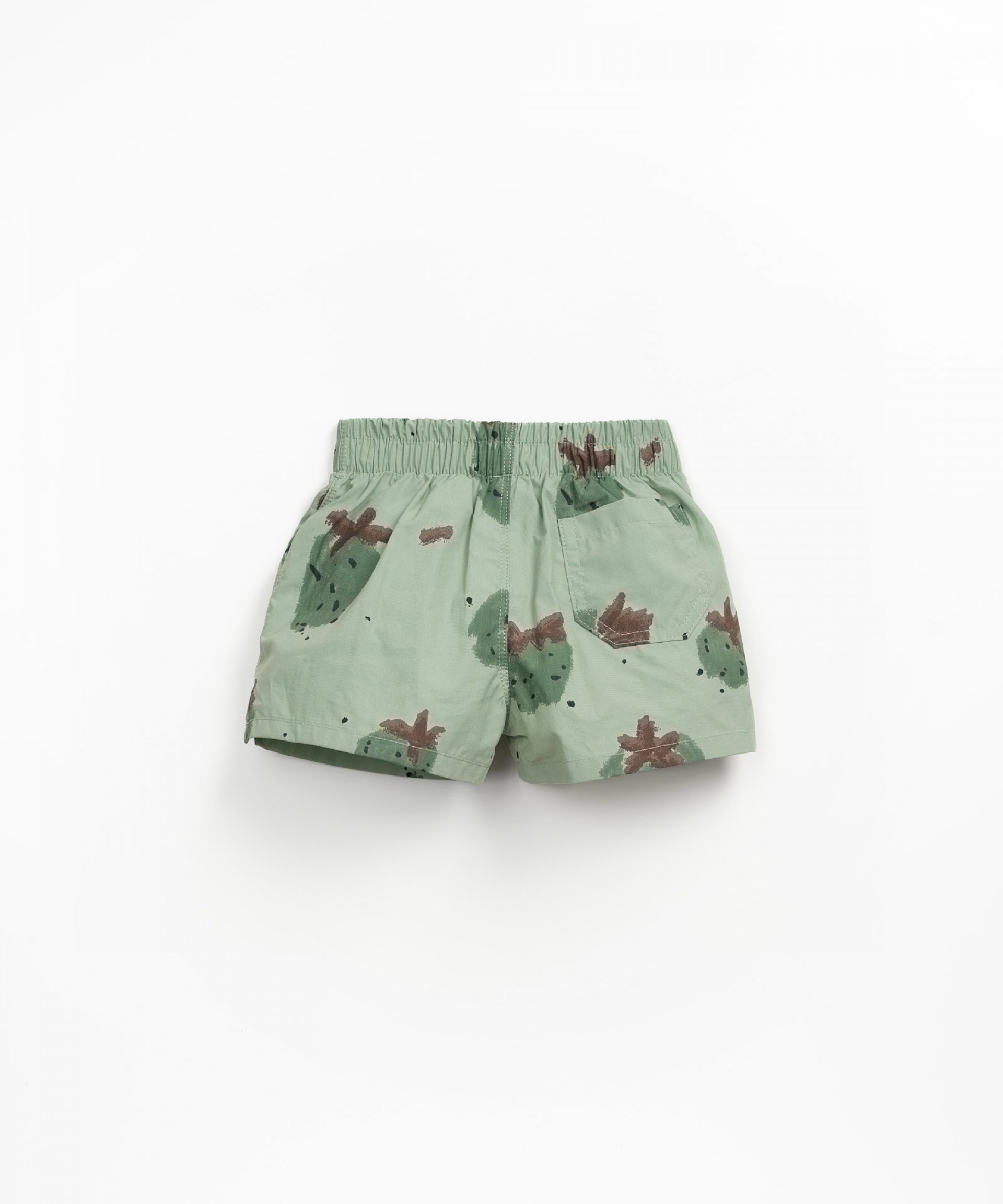 Cales de banho com estampado de folhas em algodo orgnico