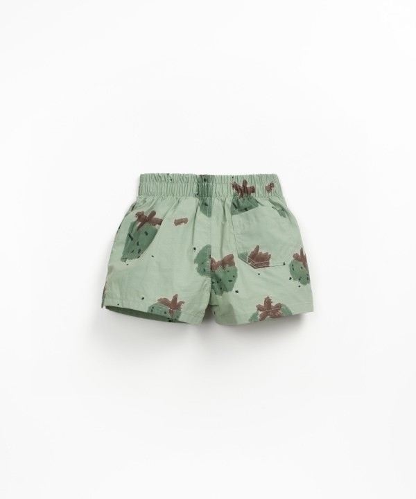 Swim shorts with strawberry print