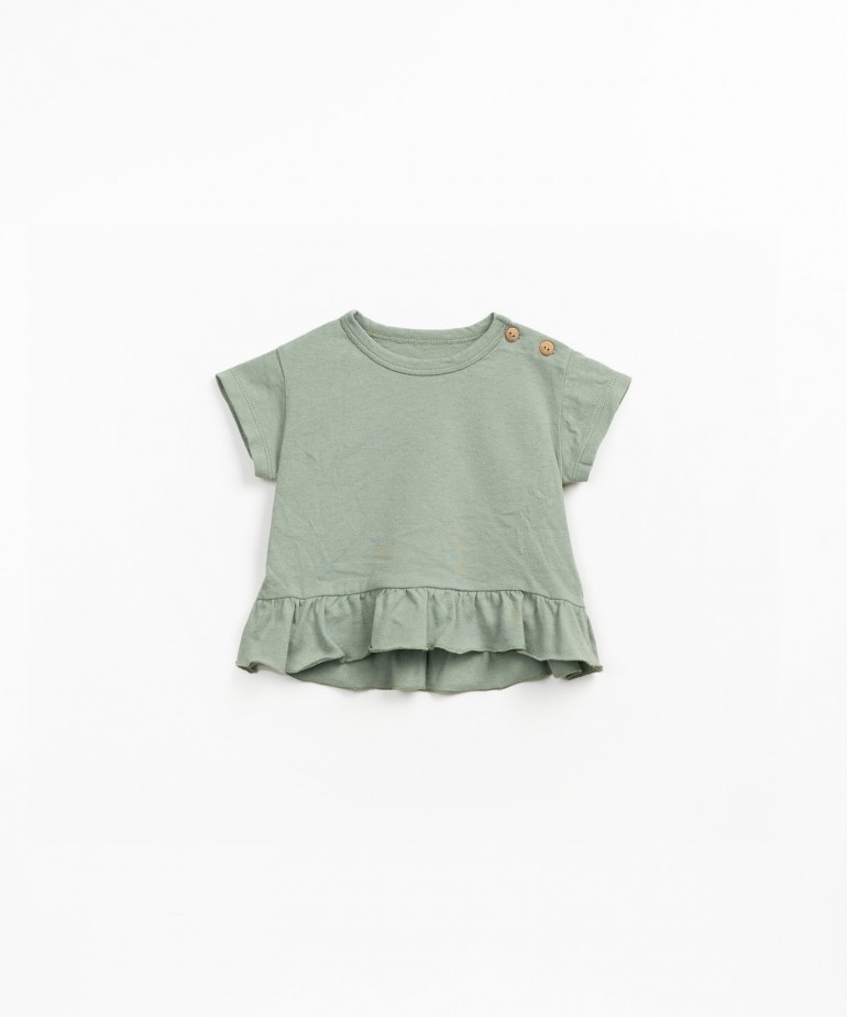 Flame cotton jersey t-shirt in organic and recycled cotton