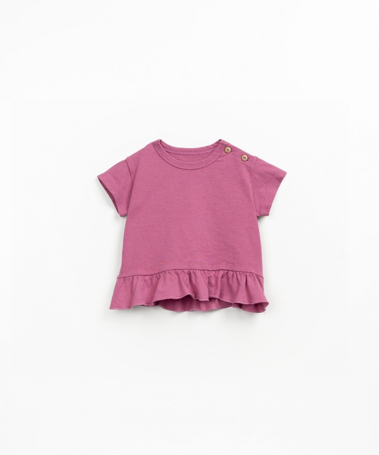 Flame knit t-shirt in organic and recycled cotton