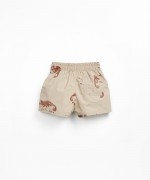 Cales de banho com estampado de folhas em algodo orgnico
