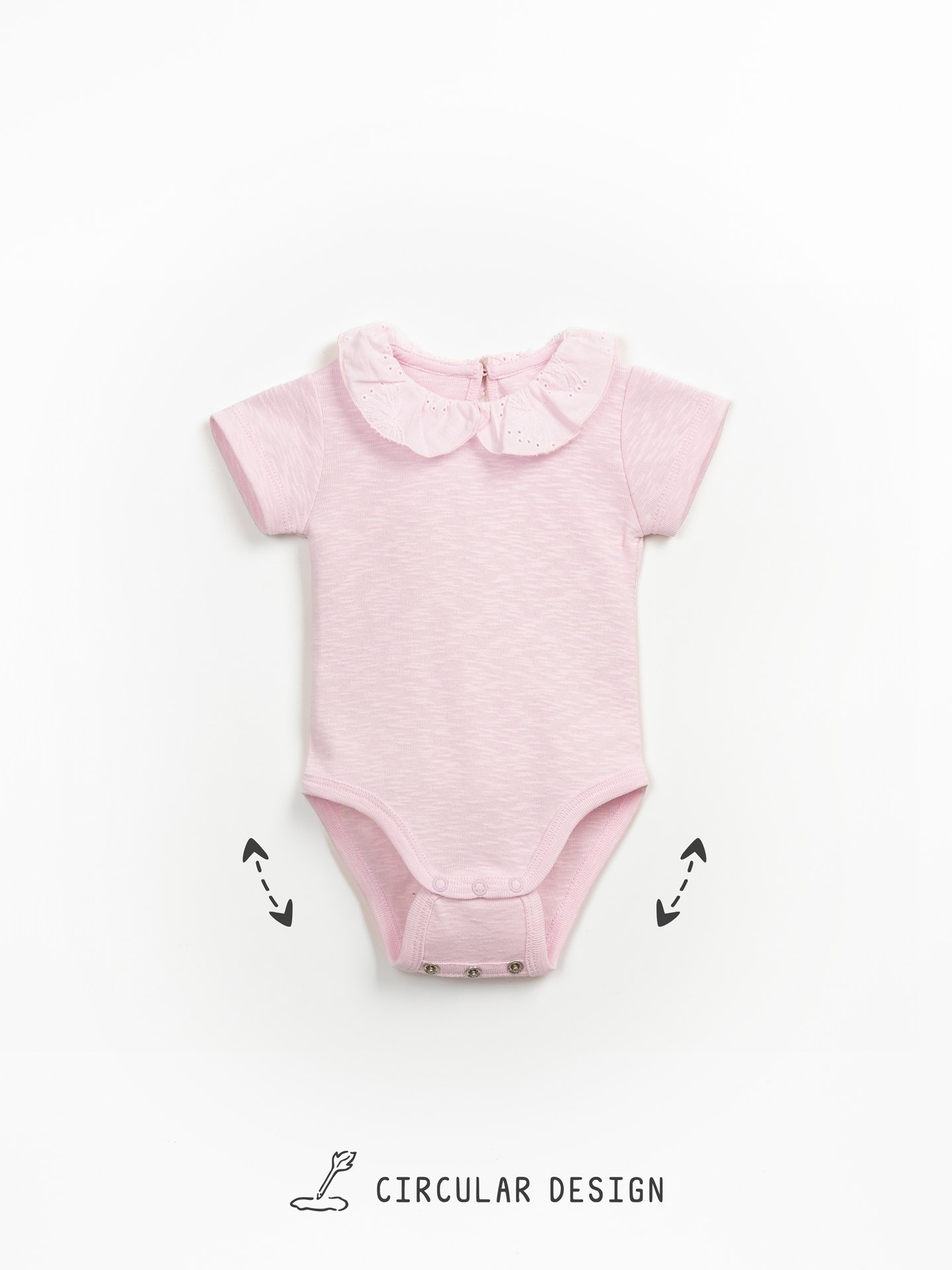 Body en coton biologique avec col brod?