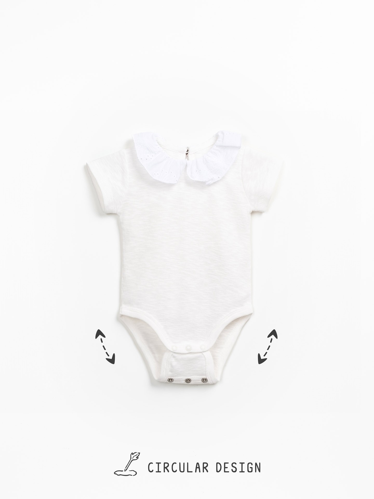 Body en coton biologique avec application de col