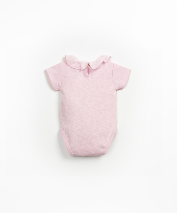 Body en coton biologique avec col brod?