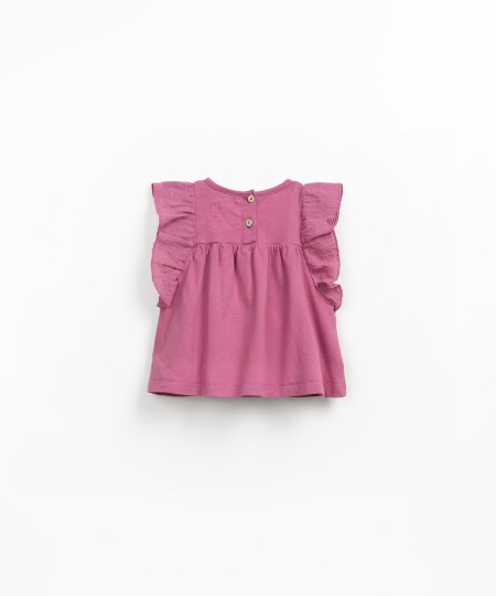 Tunica in misto tessuto e jersey