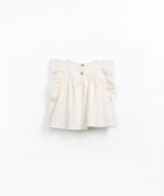 Tunic with gathered sleeves