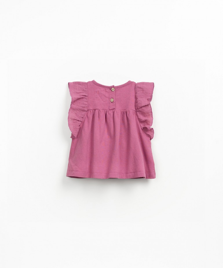 Tnica con mezcla de tejido y punto