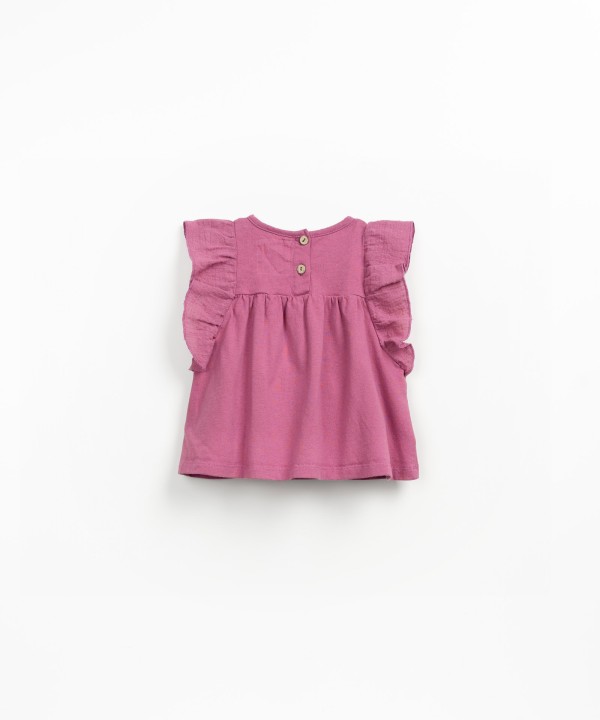 Tunica in misto tessuto e jersey