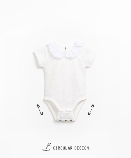 Body in cotone biologico con applicazione di colletto