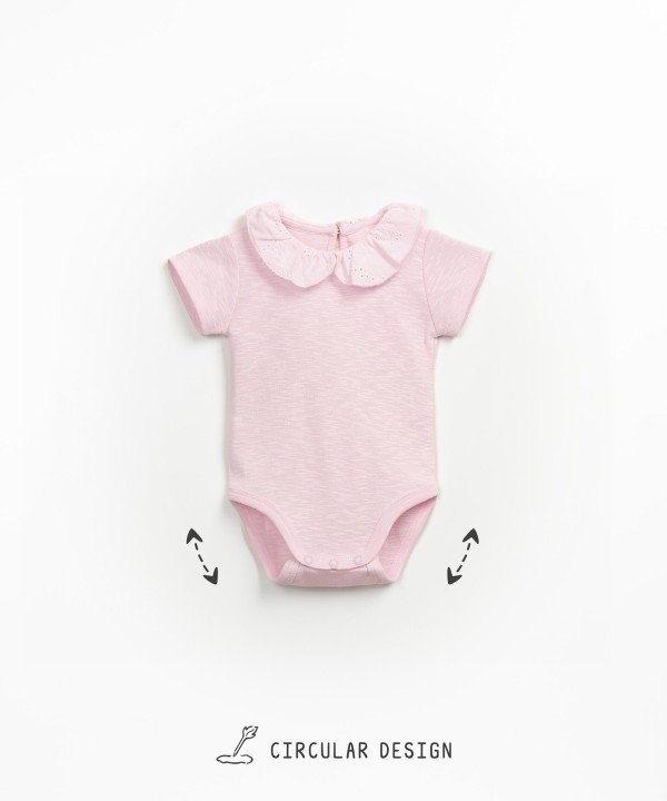 Body en coton biologique avec col brod?