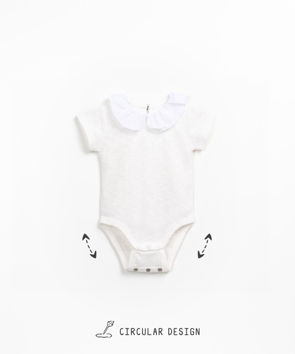 Body in cotone biologico con applicazione di colletto