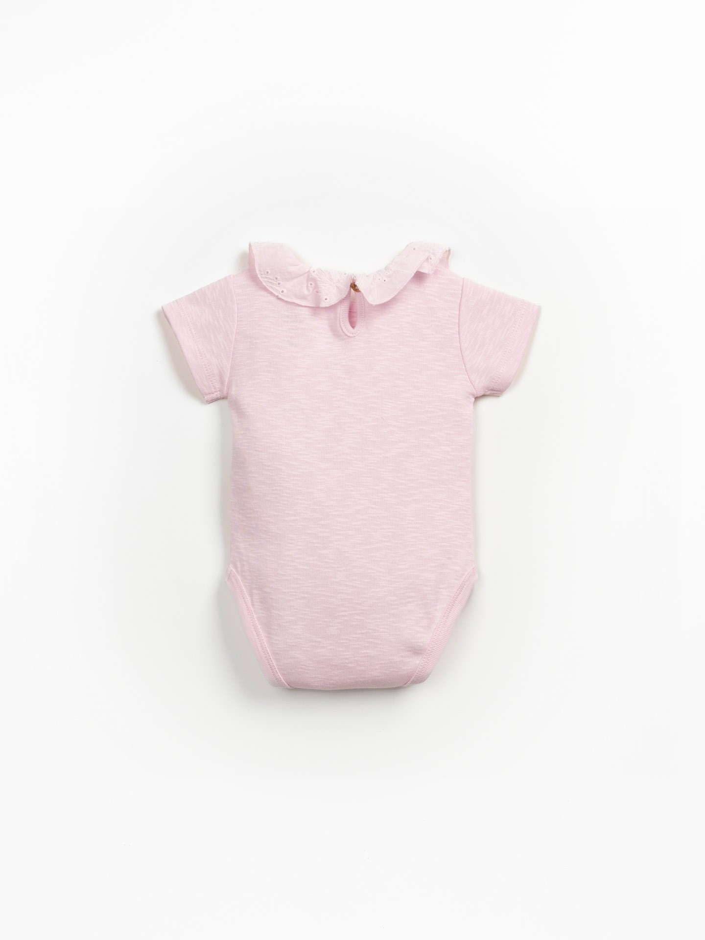 Body en coton biologique avec col brod?