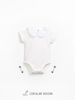 Body in cotone biologico con applicazione di colletto