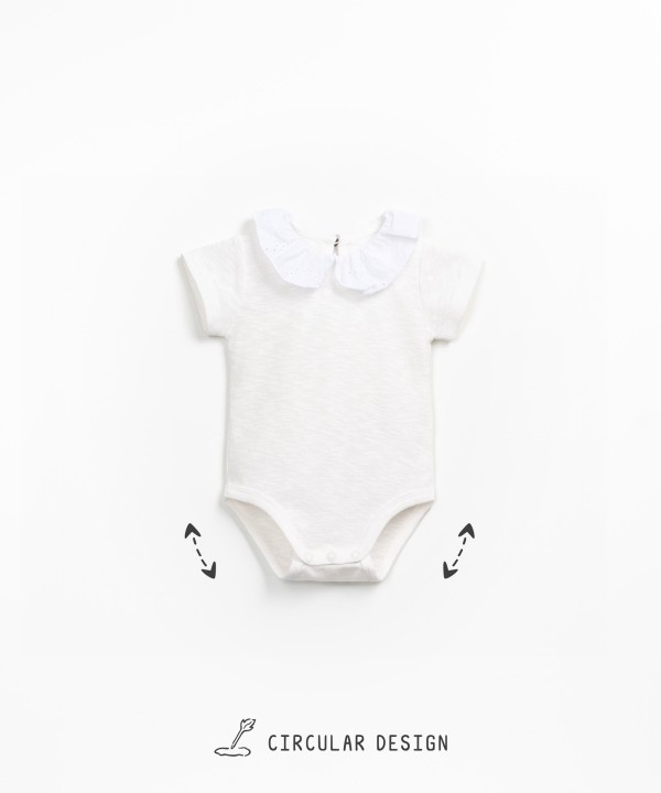 Body en coton biologique avec application de col