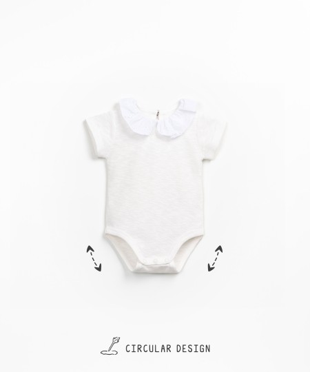 Body en coton biologique avec application de col