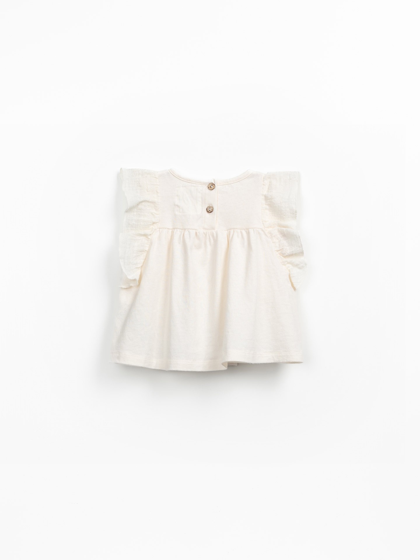 Tunic in a mix of fabric and jersey