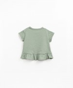 T-shirt with ruffle insert