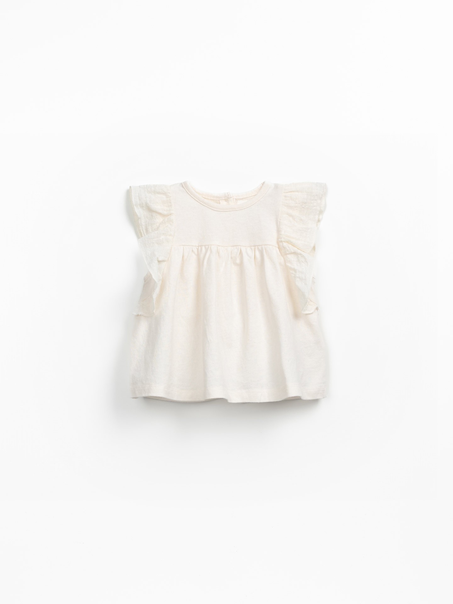 Tunic in a mix of fabric and jersey