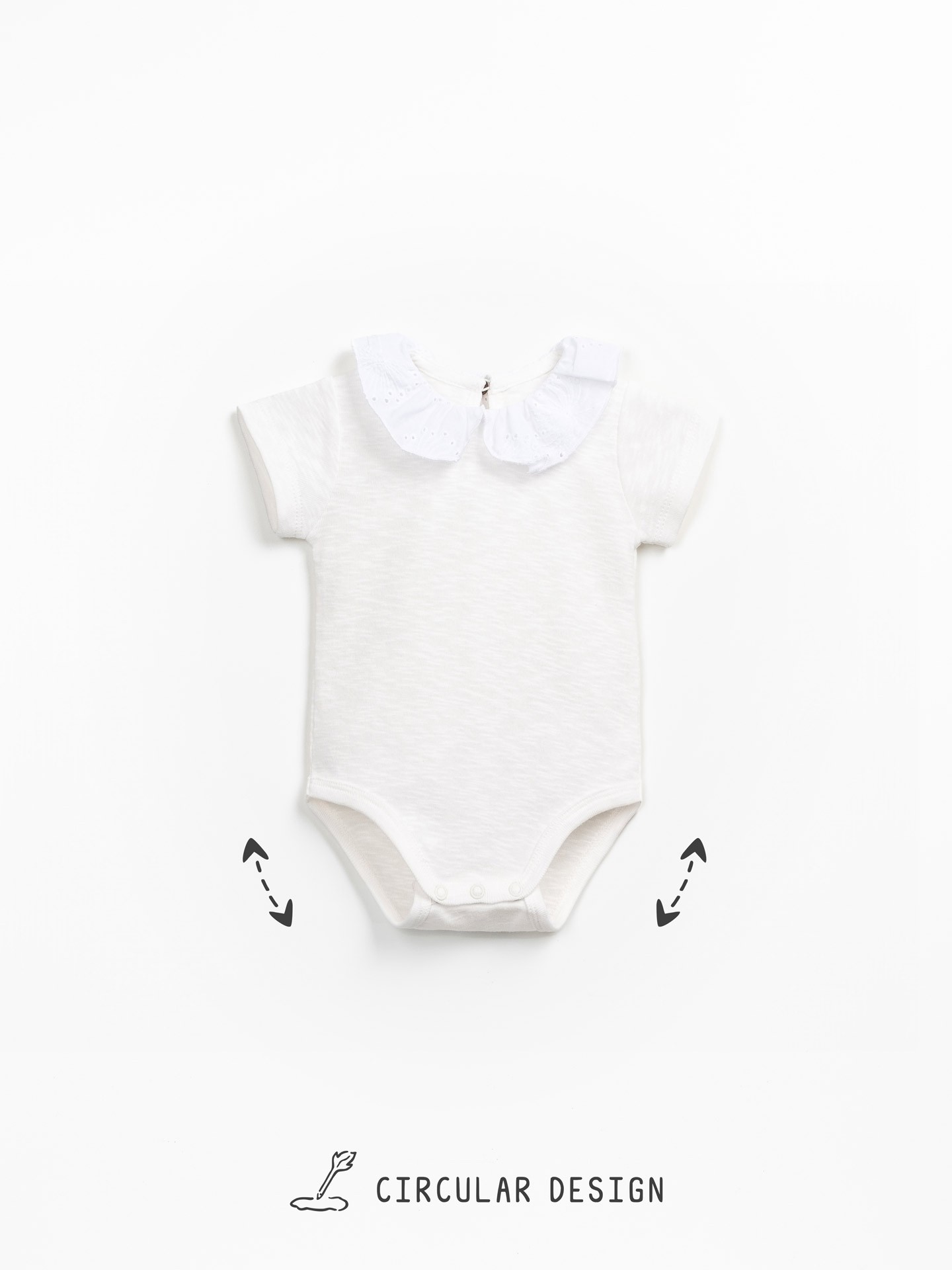 Body en coton biologique avec application de col