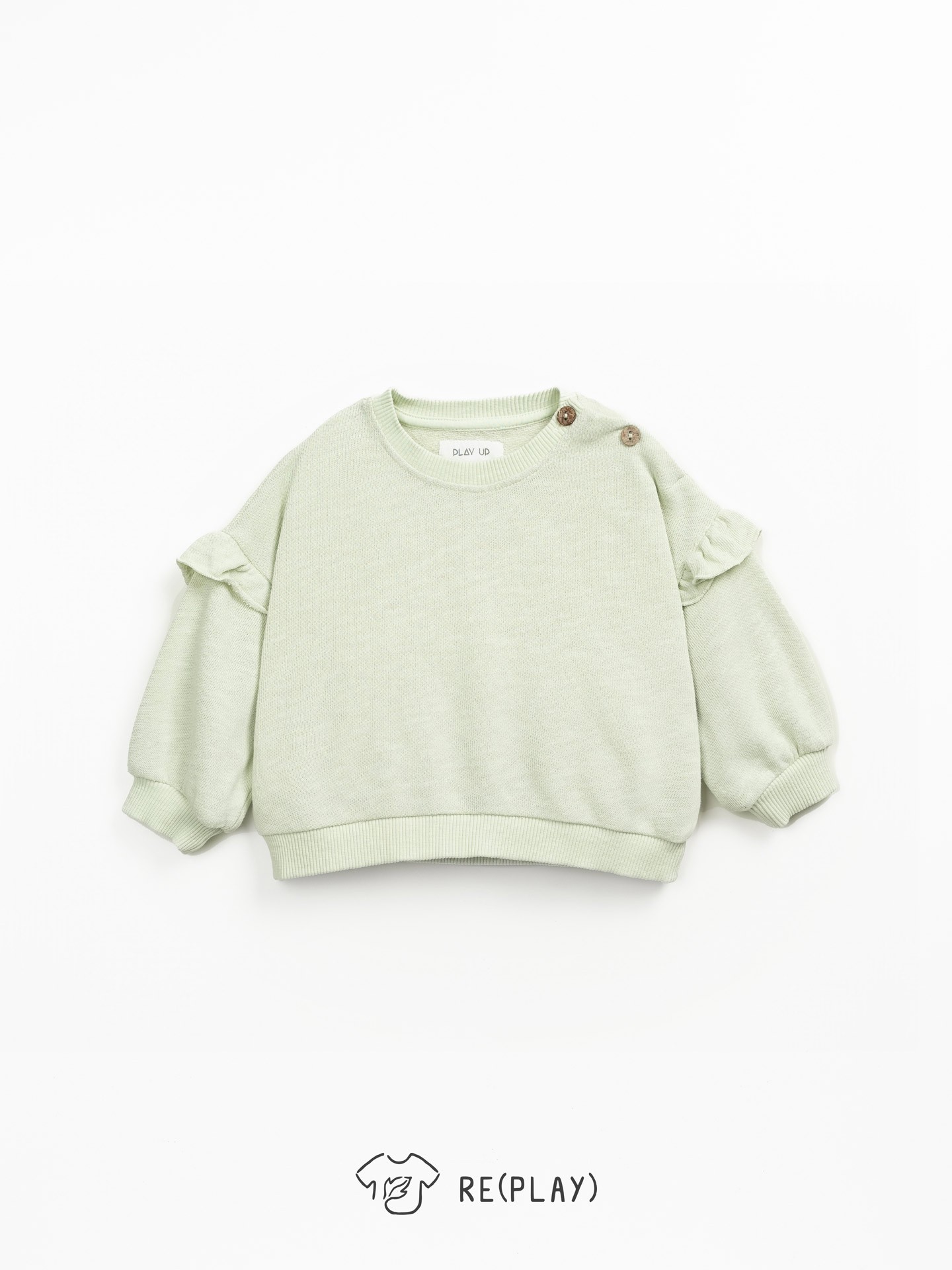 Sudadera con volante en el hombro