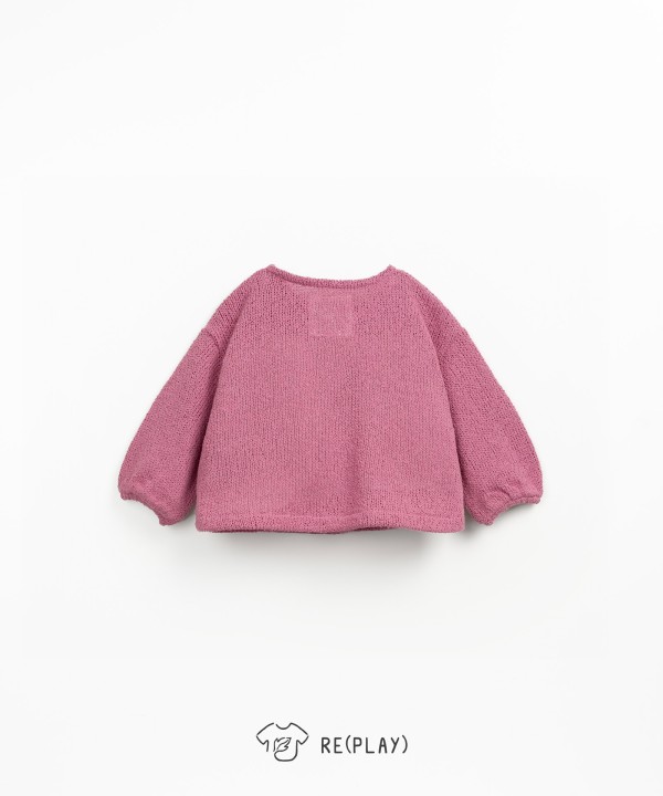 Knitted jacket with Re(Play) yarn