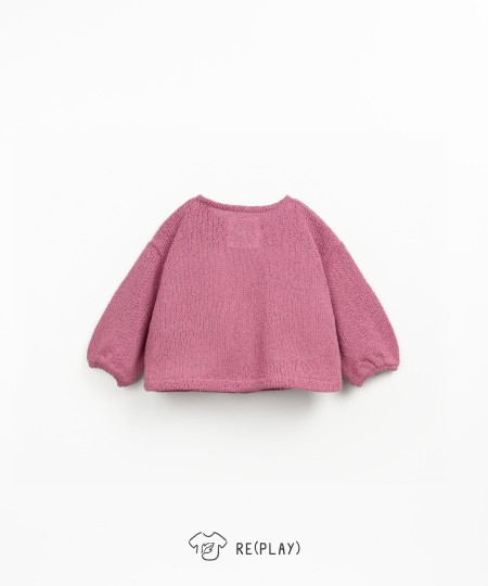 Knitted jacket with Re(Play) yarn