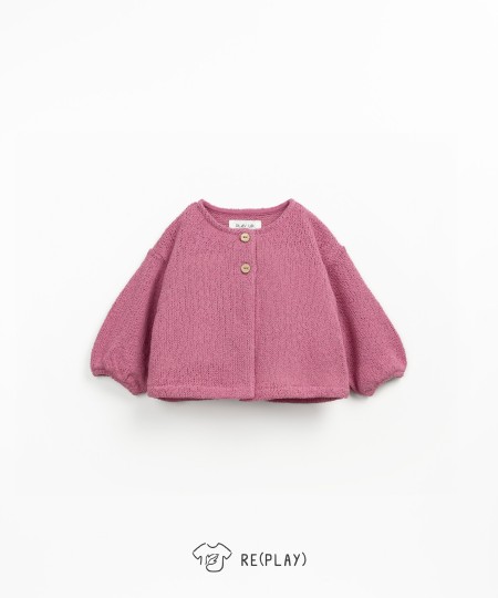 Knitted jacket with Re(Play) yarn