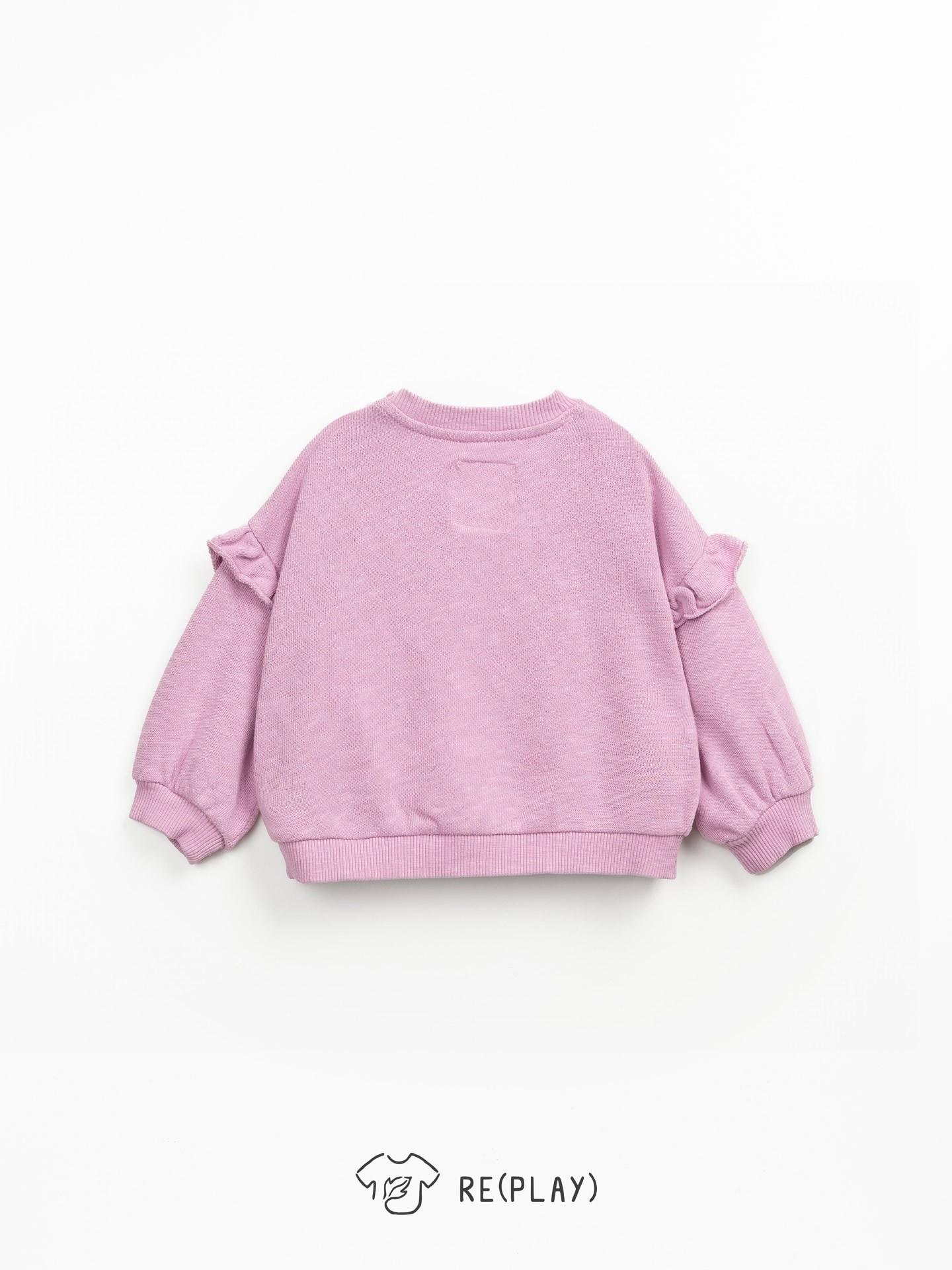 Sweatshirt with ruffle on the shoulder