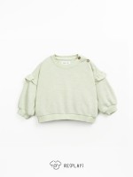 Sudadera con volante en el hombro