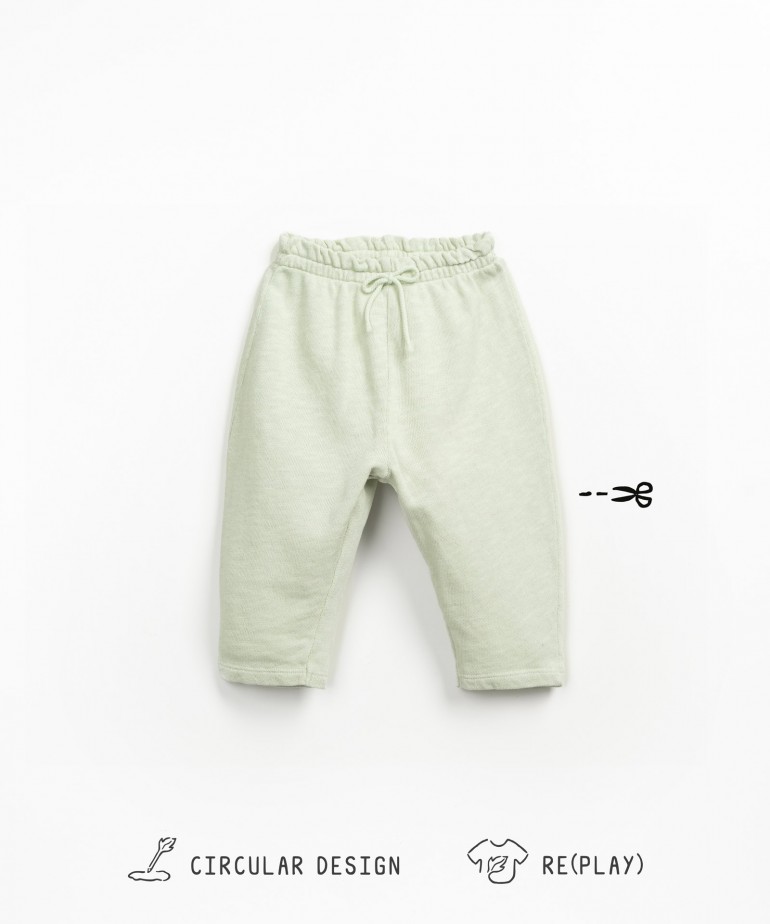 Slim-fit trousers in an organic cotton blend with an adjustable drawstring