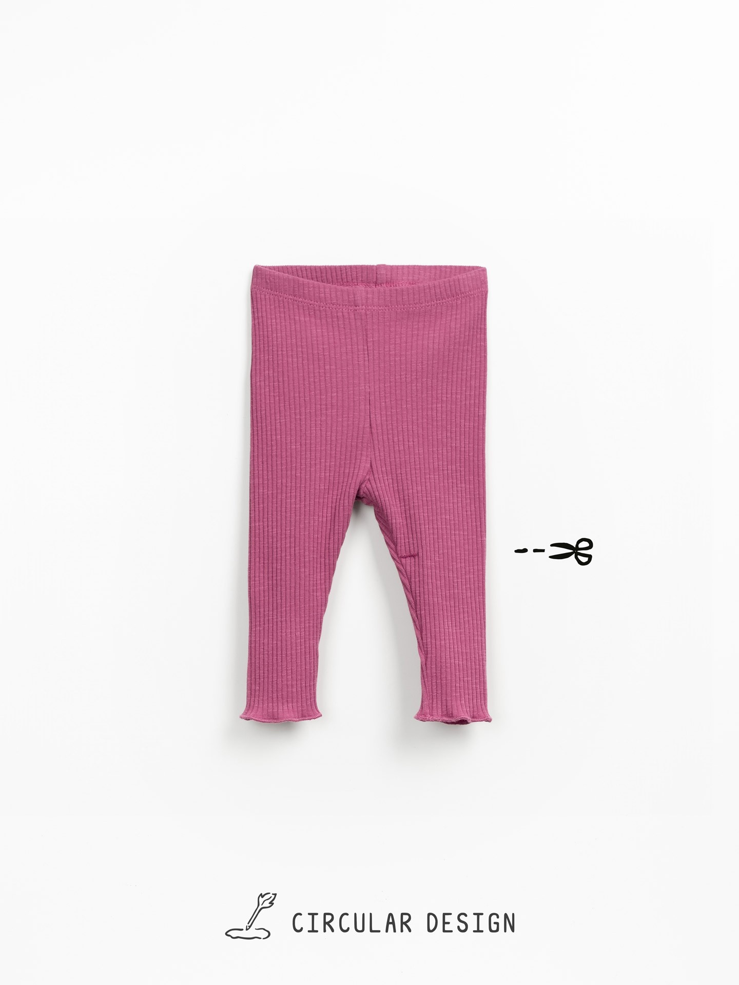 Leggings de canalé en algodón orgánico