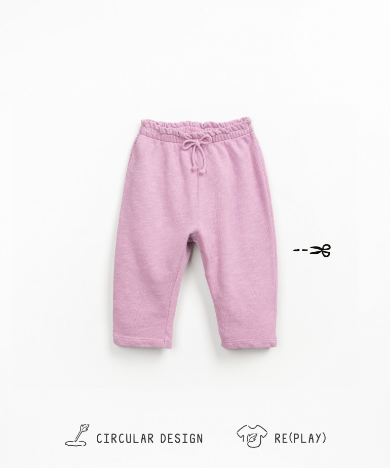 Slim-fit trousers in an organic cotton blend with an adjustable drawstring