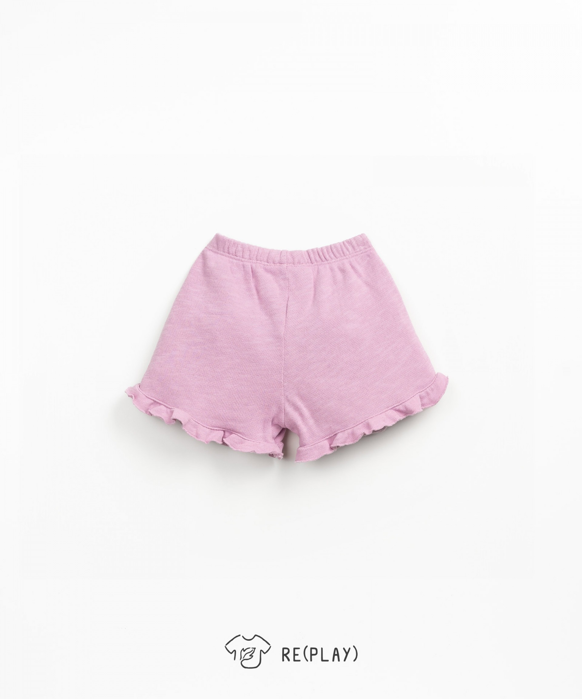 Jersey shorts with ruffle insert